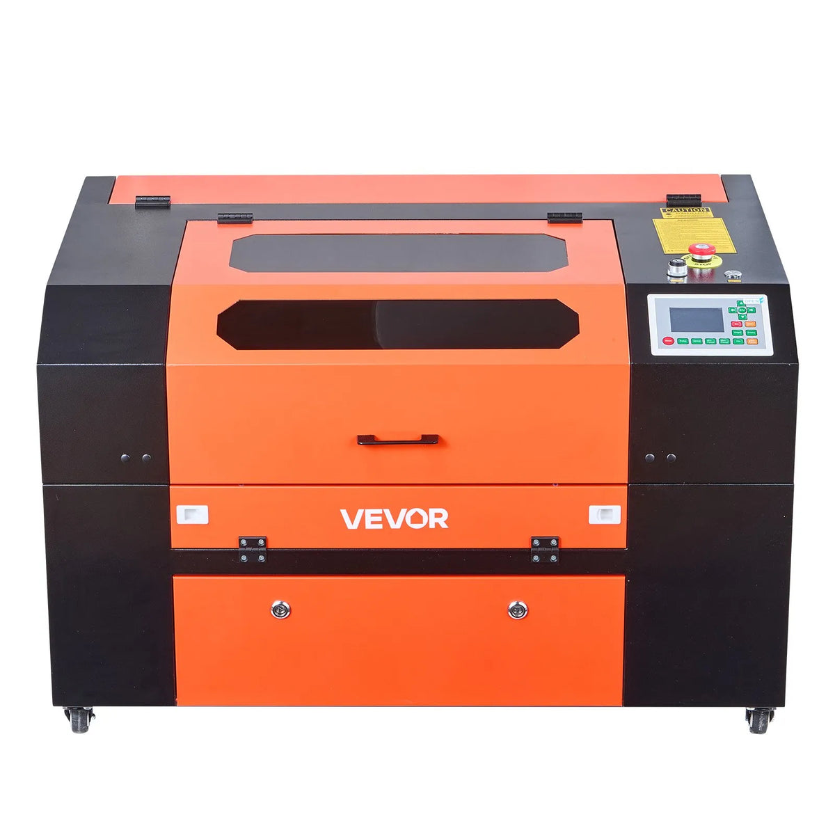 VEVOR 60 W CO₂ lāzera gravēšanas un griešanas iekārta 600 × 400 mm ar 4 virzienu gaisa padevi, LightBurn, CorelDRAW, RDWorks