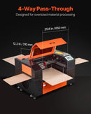 VEVOR 50 W CO₂ lāzera gravēšanas un griešanas iekārta, darba laukums 500 × 300 mm, ar 4 virzienu gaisa asistenci, savietojama ar LightBurn, CorelDRAW un RDWorks, piemērota kokam, akrilam un stiklam