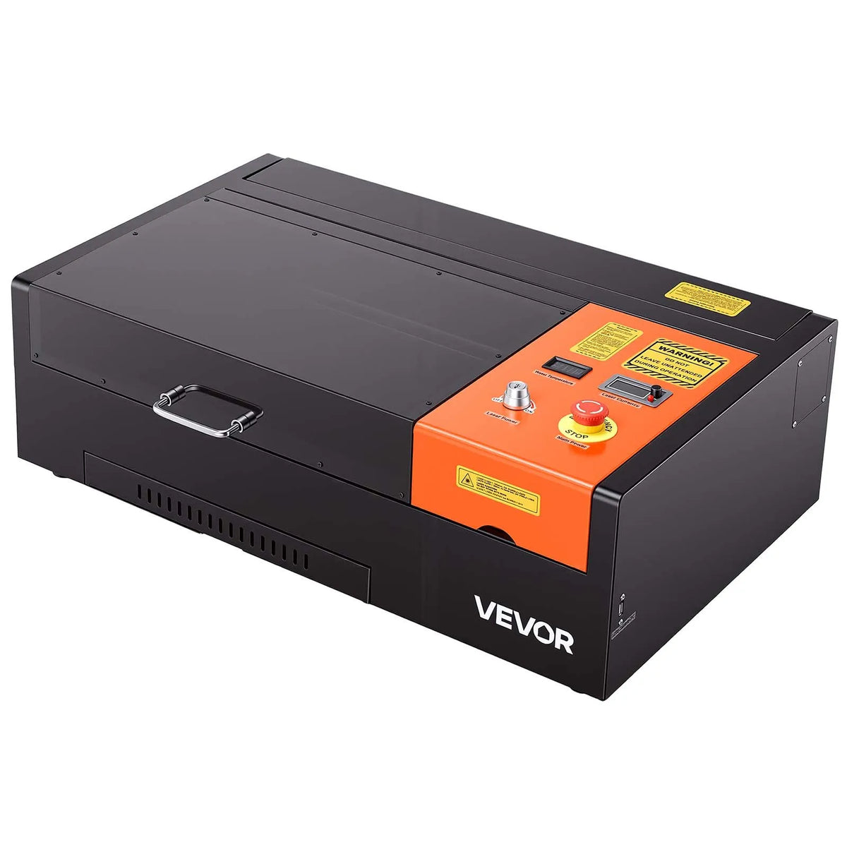 VEVOR 45 W Desktop CO₂ Laser Engraving and Cutting Machine 300 × 200 mm with Rotary Axis and Air Assist, LightBurn, CorelDRAW, GRBL