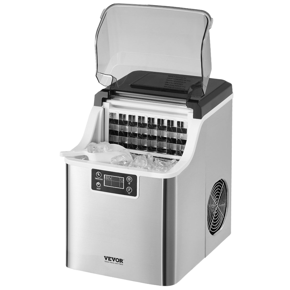 VEVOR Portable Countertop Ice Maker 20 kg/24 h with Self-Cleaning, Scoop and Basket