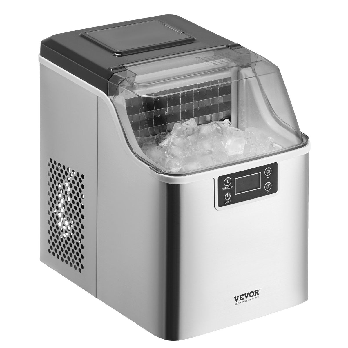 VEVOR Portable Countertop Ice Maker 20 kg/24 h with Self-Cleaning, Scoop and Basket