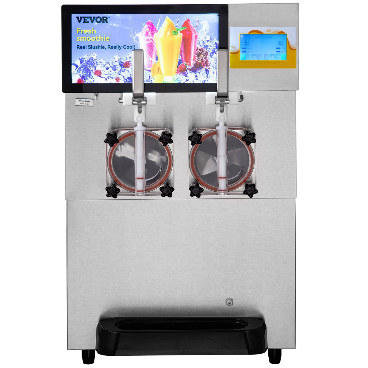 VEVOR Commercial Slush Machine 2 × 8 l with Dual Bowls for Margaritas and Frozen Drinks