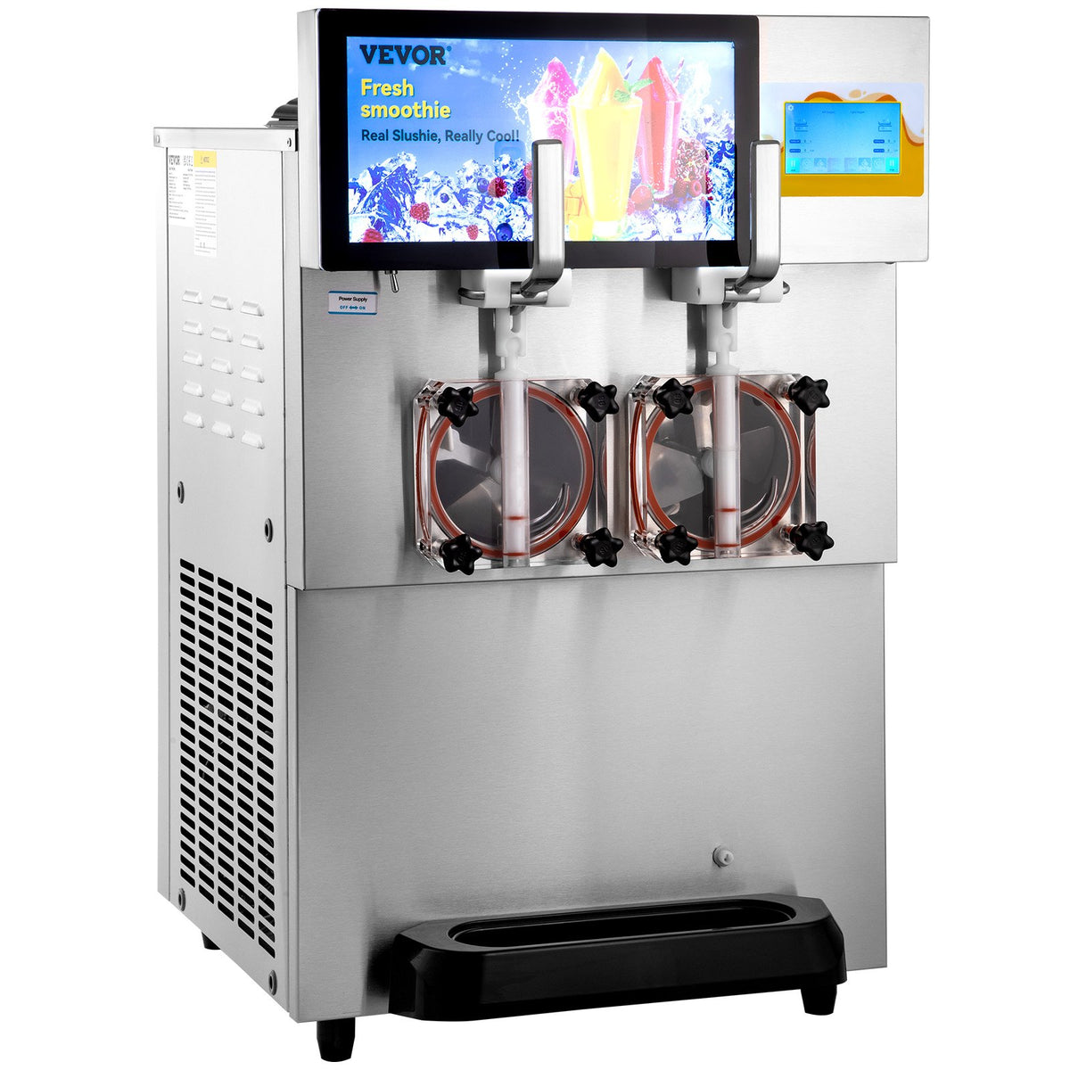 VEVOR Commercial Slush Machine 2 × 8 l with Dual Bowls for Margaritas and Frozen Drinks
