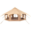 VEVOR Audekla Telts, 4 сезона 5 м от Krasns Pieslēgvietu, Elpojoša Jurta līdz 8 Personām, Ģimenes Kempings, Āra Medibām un Ballītēm 