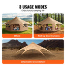 VEVOR Audekla Telts, 4 сезона 5 м от Krasns Pieslēgvietu, Elpojoša Jurta līdz 8 Personām, Ģimenes Kempings, Āra Medibām un Ballītēm 