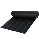 VEVOR Nezāļu ierobežošanas ainavu audums 0,91 x 91,4 m, 197 g/m² pastiprināts austs ģeotekstils dārzam un terasei, melns - ZEMLETES.LV