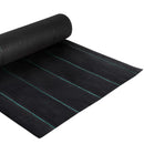 VEVOR dārza pretnezāļu ģeotekstila audums 197 g/m², 120 × 3048 cm, smagas noslodzes ainavu segums dārza zemes pārklājumam, melns - ZEMLETES.LV