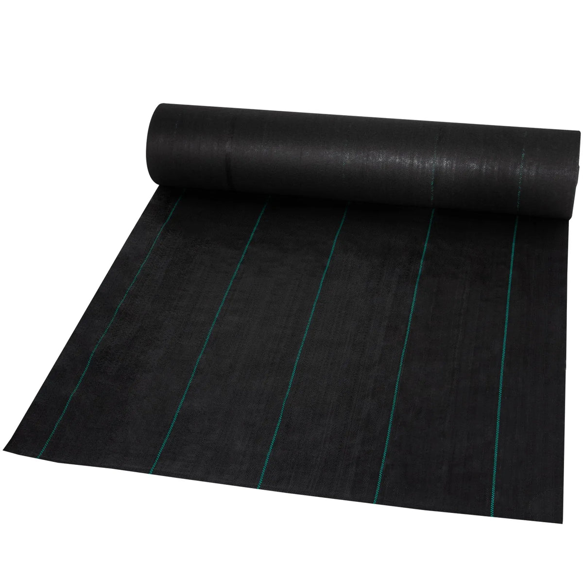 VEVOR dārza pretnezāļu ģeotekstila audums 197 g/m², 120 × 3048 cm, smagas noslodzes ainavu segums dārza zemes pārklājumam, melns - ZEMLETES.LV