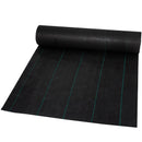 VEVOR dārza pretnezāļu ģeotekstila audums 197 g/m², 120 × 3048 cm, smagas noslodzes ainavu segums dārza zemes pārklājumam, melns - ZEMLETES.LV