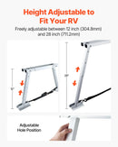 VEVOR universālais RV stabilizators piekabēm un kemperiem, salokāms RV bufera stabilizators ar regulējamu augstumu 30,5–71,1 cm, samazina kempera šūpošanos, 2 gab.