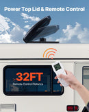 VEVOR 35,6 cm reversējamais RV jumta ventilators ar lietus pārsegu un elektriski paceļamu vāku