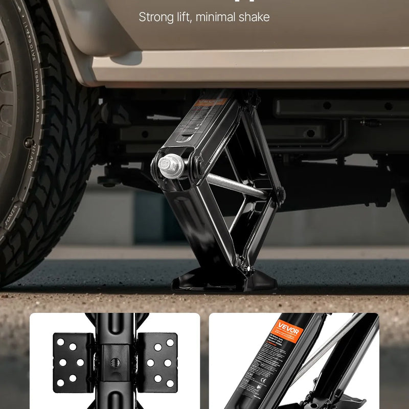 VEVOR kempera šķērveida stabilizācijas domkrati 2268 kg, regulējams augstums 102–594 mm, komplekts 2 gab., pastiprināti līmeņošanas domkrati ar kloķi, uzgali un līmeņrāžiem, izturīgi pret deformāciju