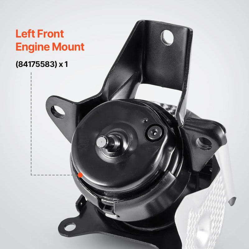 VEVOR dzinēja motora balsta nomaiņa, priekšējais kreisais dzinēja balsts, saderīgs ar Chevrolet Silverado 1500 2014–2018, 5,3 l V8, pastiprinātas konstrukcijas alumīnija balsts, melnā krāsā