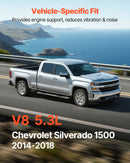 VEVOR dzinēja motora balsta nomaiņa, priekšējais kreisais dzinēja balsts, saderīgs ar Chevrolet Silverado 1500 2014–2018, 5,3 l V8, pastiprinātas konstrukcijas alumīnija balsts, melnā krāsā