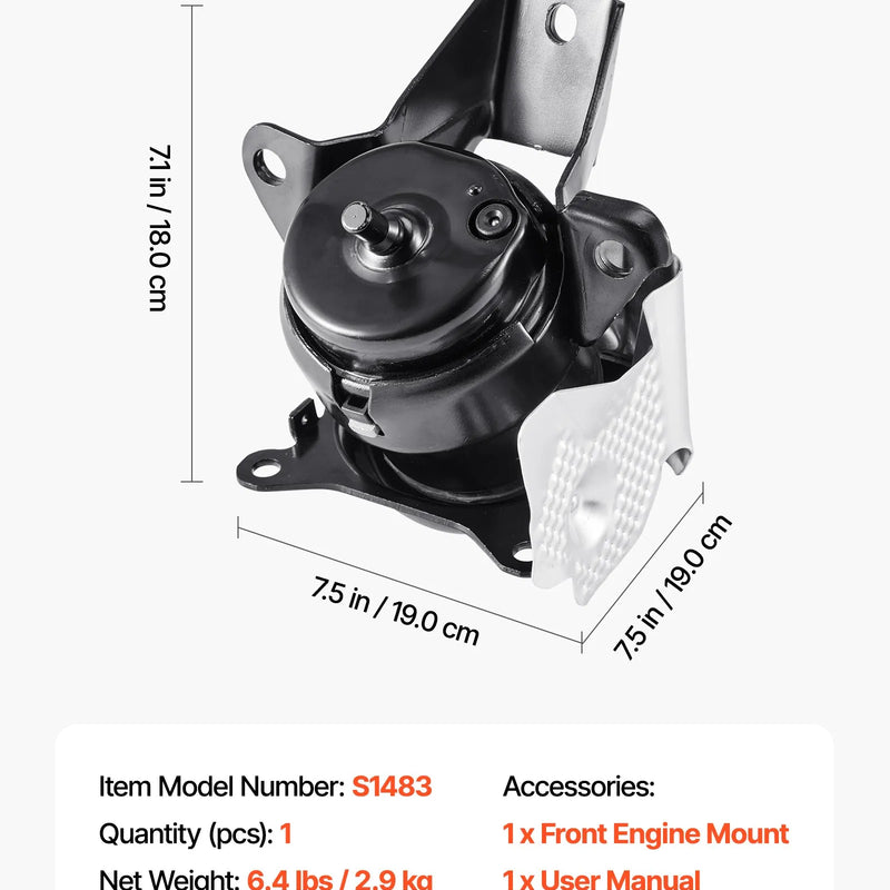 VEVOR dzinēja motora balsta nomaiņa, priekšējais kreisais dzinēja balsts, saderīgs ar Chevrolet Silverado 1500 2014–2018, 5,3 l V8, pastiprinātas konstrukcijas alumīnija balsts, melnā krāsā
