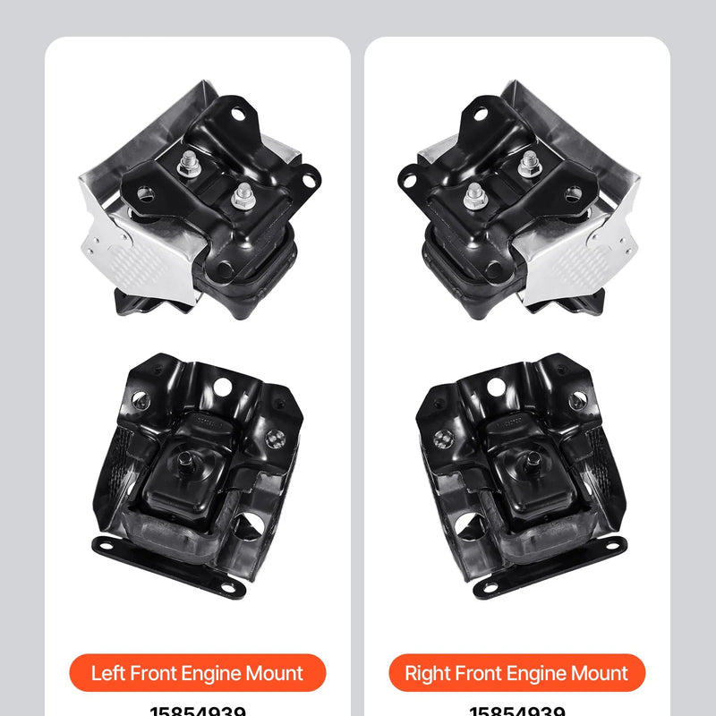 VEVOR dzinēja motora balstu nomaiņas komplekts, 2 gab., saderīgs ar Chevrolet Silverado 1500 2007–2013, 5.3L V8, priekšējie kreisais un labais balsts, OE A5365 nomaiņa