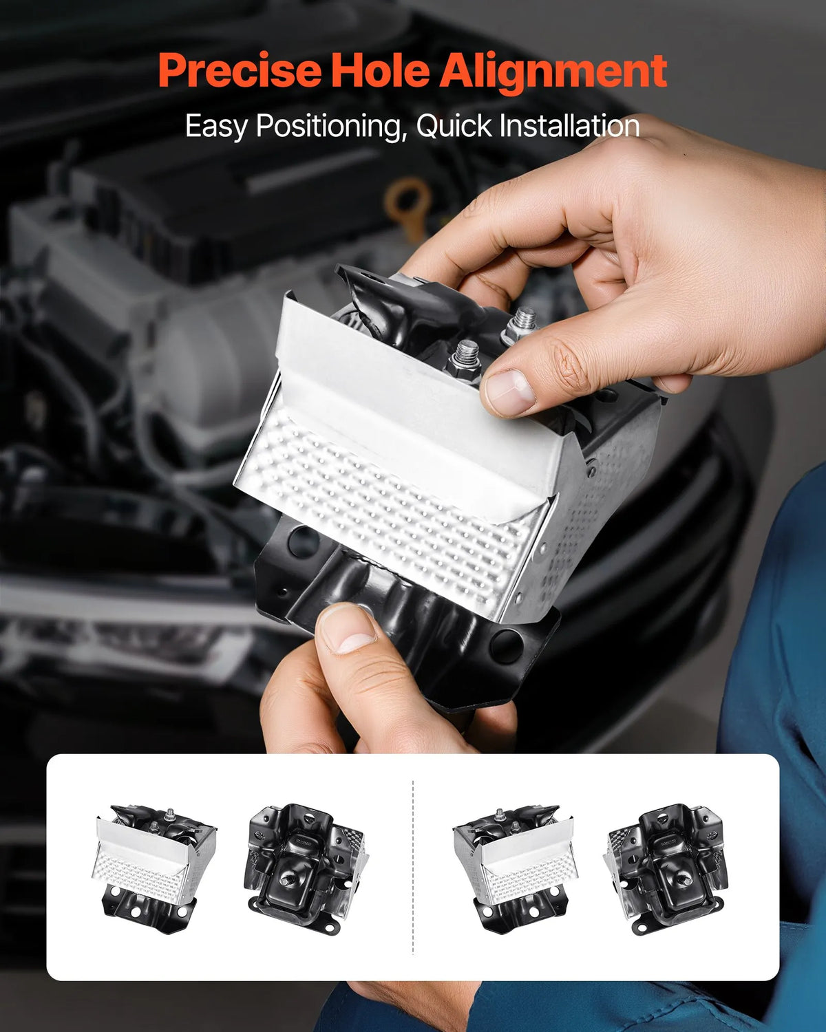 VEVOR dzinēja motora balstu nomaiņas komplekts, 2 gab., saderīgs ar Chevrolet Silverado 1500 2007–2013, 5.3L V8, priekšējie kreisais un labais balsts, OE A5365 nomaiņa