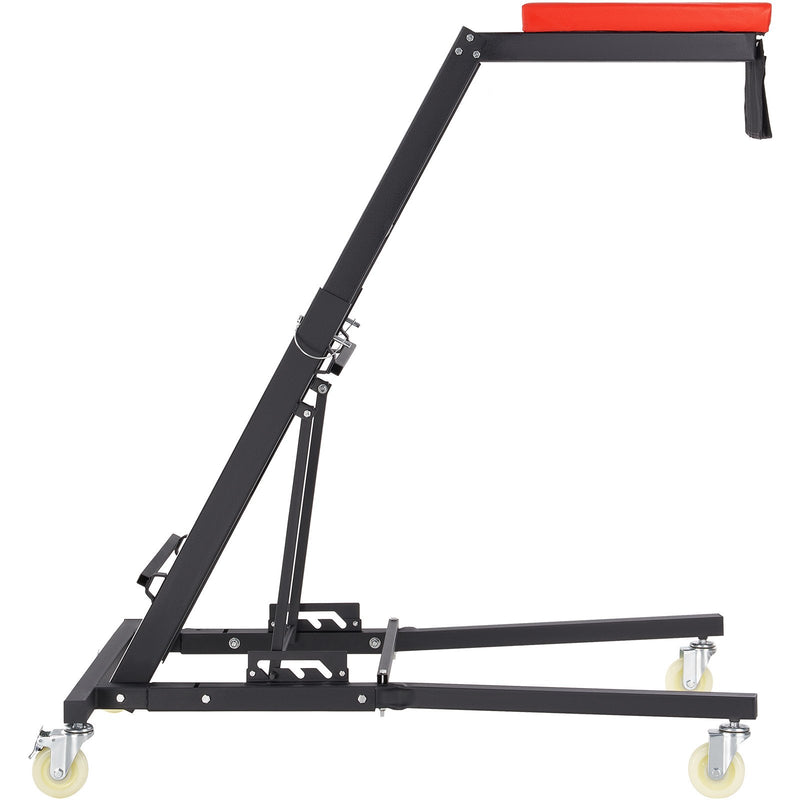 VEVOR Augšējais Auto Ratiņkrēsls, Regulējams 108–165 cm, 181 kg, 4 Grozāmie Riteņi, Polsterēta Platforma, Salokāms, Piemērots Garāžai un Remontdarbiem
