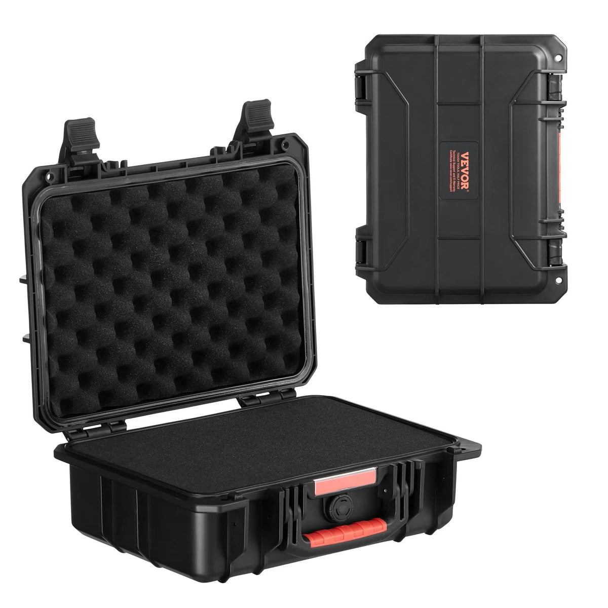 Durable Hard Protective Case with Foam Insert and Retractable Handle, IP67 Waterproof, 40 × 32 × 16.6 cm