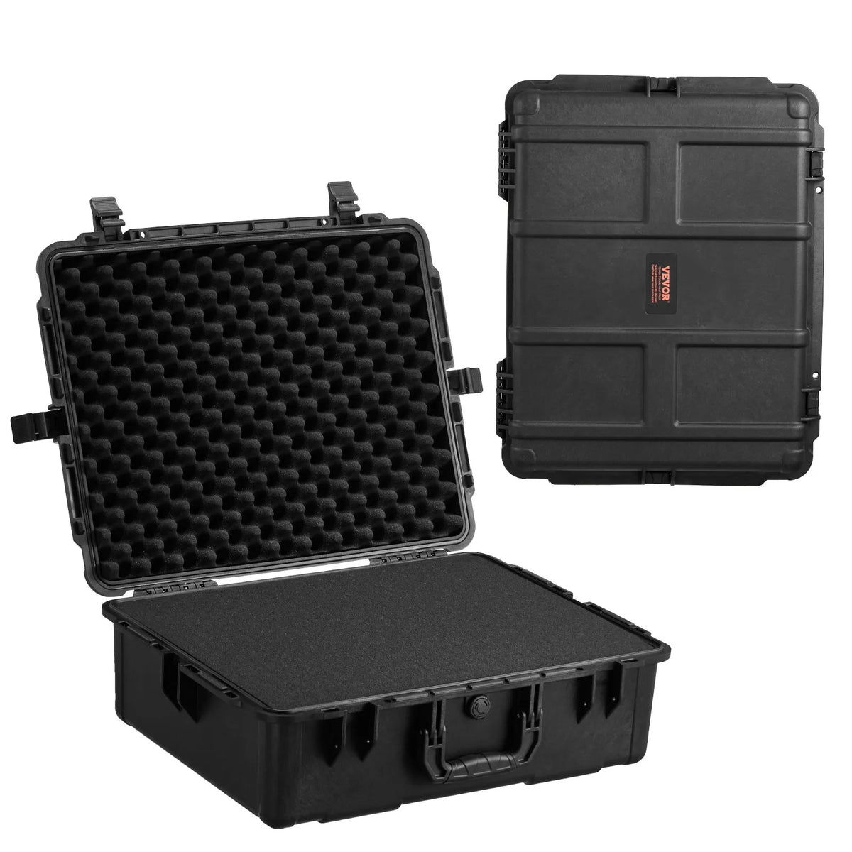 Durable Hard Protective Case with Foam Insert and Retractable Handle, IP67 Waterproof, 56.1 × 37 × 26 cm