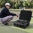 Izturīgs cietais aizsargkonteiners ar putuplasta ieliktni un izvelkamu rokturi, IP67 ūdensdrošs, 56,1 × 37 × 26 cm