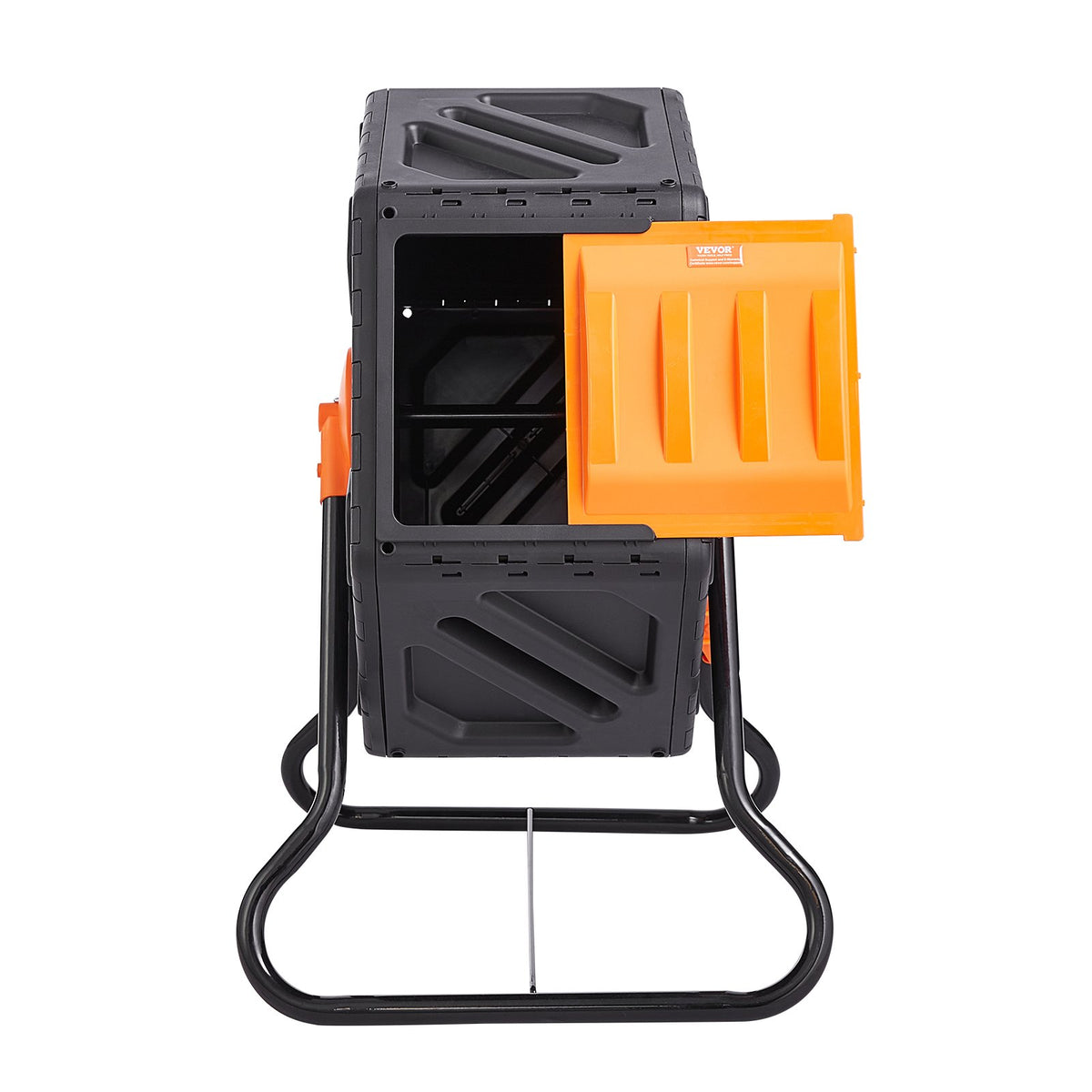 VEVOR Komposta Tvertne, 70 L, Kompakts Rotējošs Kamberis ar Slīdošām Durvīm un Tērauda Rāmī, BPA Brīvs Kompostētājs Dārzam, Virtuvei, Pagalmam, Āra Lietošanai