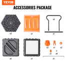 VEVOR Komposta Tvertne, 70 L, Kompakts Rotējošs Kamberis ar Slīdošām Durvīm un Tērauda Rāmī, BPA Brīvs Kompostētājs Dārzam, Virtuvei, Pagalmam, Āra Lietošanai