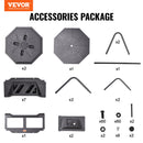 VEVOR Komposta Kaste, 43 Gal Divu Kameru Kompostēšanas Tumbleris, Liels Rotējošs Kompostētājs ar 2 Slīdošām Durvīm un Tērauda Rāmi, BPA Bezmaksas Dārzam, Virtuvei, Ārā