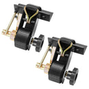 VEVOR kāpņu statņa spriegšanas siksnas, melnas, piemērotas kvadrātveida caurules stiprināšanai, 38 mm platas × 2,25 m garas, ar dubultiem J-āķiem, smagajai kravai līdz 226,8 kg, ar sprādzes bloķēšanas mehānismu (2 gab.)