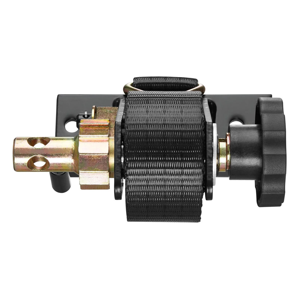 VEVOR trepju bagāžnieka sprūdrata siksnas, melns kvadrātcaurules stiprinājums, 38 mm platas un 2,25 m garas siksnas ar dubultiem J veida āķiem, maksimālā slodze 226,8 kg, pastiprināta kravas fiksācijas sprādze, komplekts 4 gab.