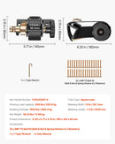 VEVOR sprūdrata stiprinājuma siksnas kāpņu bagāžniekam, stiprinājums kvadrātveida caurulei, 38 mm × 2,25 m, ar dubultajiem J veida āķiem, kravnesība 226,8 kg, lieljaudas kravas fiksācijas siksnas, melnas, 8 gab. komplekts