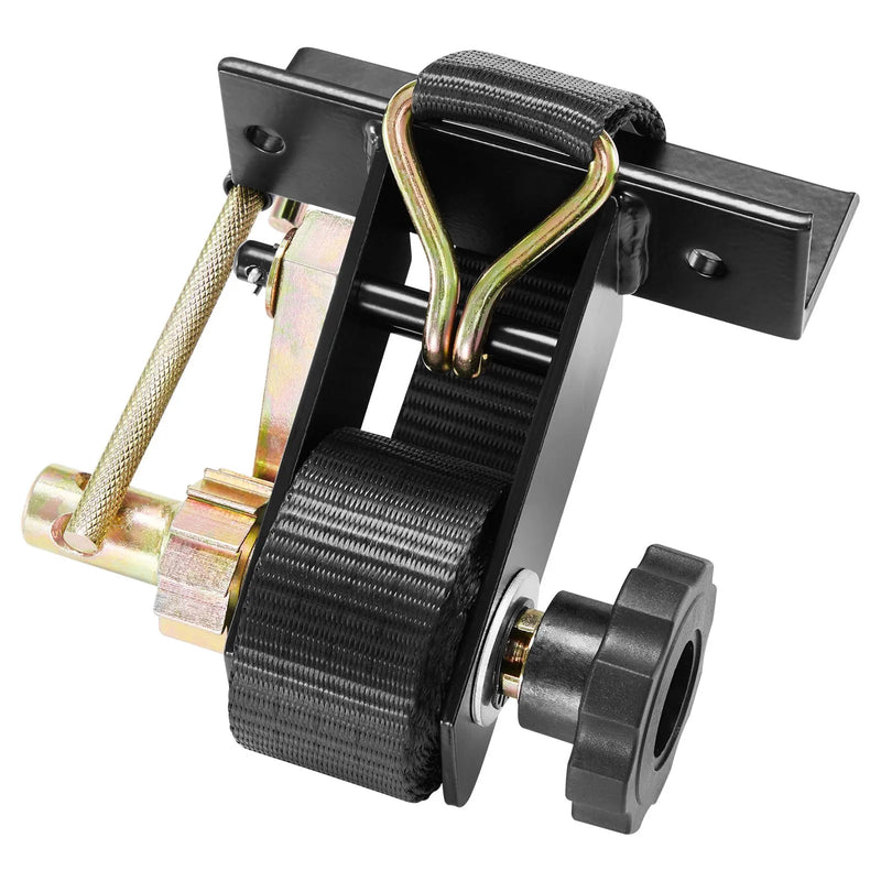 VEVOR sprūdrata stiprinājuma siksnas kāpņu bagāžniekam, stiprinājums kvadrātveida caurulei, 38 mm × 2,25 m, ar dubultajiem J veida āķiem, kravnesība 226,8 kg, lieljaudas kravas fiksācijas siksnas, melnas, 8 gab. komplekts