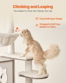 VEVOR liels 2-in-1 kaķu tornis ar tualetes skapīti – iekštelpu kaķu rotaļu māja