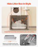 VEVOR liels 2-in-1 kaķu tornis ar tualetes skapīti – iekštelpu kaķu rotaļu māja