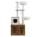 VEVOR kaķu rāpšanās koks, kaķu skrāpēšanas koks, spēļu koks, 580x500x1400 mm