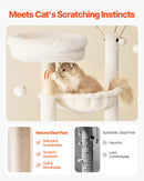 VEVOR liels 2-in-1 kaķu tornis un tualetes skapītis - iekštelpu kaķu rotaļu māja