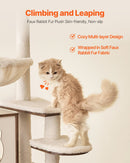 VEVOR liels 2-in-1 kaķu tornis un tualetes skapītis - iekštelpu kaķu rotaļu māja