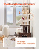 VEVOR liels 2-in-1 kaķu tornis un tualetes skapītis - iekštelpu kaķu rotaļu māja