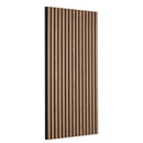 VEVOR koka līstu akustiskie paneļi, 600 × 1200 mm, MDF akcenta koka sienas paneļi modernam interjeram, mākslīgā koka sienas paneļi stilīgam dekoram un trokšņu samazināšanai, valrieksta krāsā