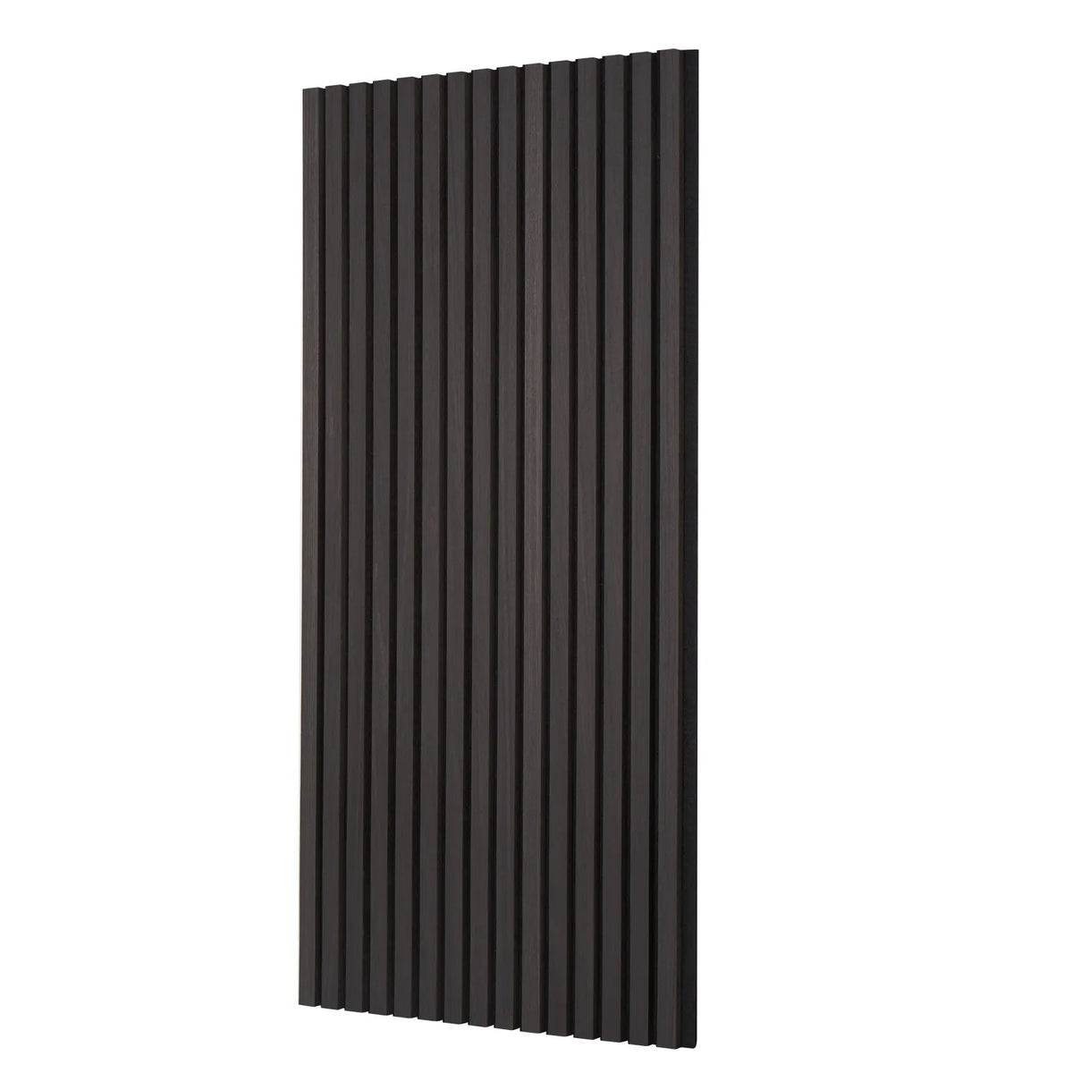 VEVOR koka līstu akustiskie paneļi, 600 × 1200 мм, MDF akcenta koka sienas paneļi modernam interjera dekoram, mākslīgā koka sienas paneļi trokšņu samazināšanai, melnā ozola krāsā