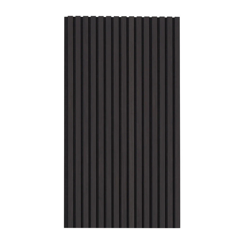 VEVOR koka līstu akustiskie paneļi, 600 × 1200 mm, MDF akcenta koka sienas paneļi modernam interjera dekoram, mākslīgā koka sienas paneļi trokšņu samazināšanai, melnā ozola krāsā