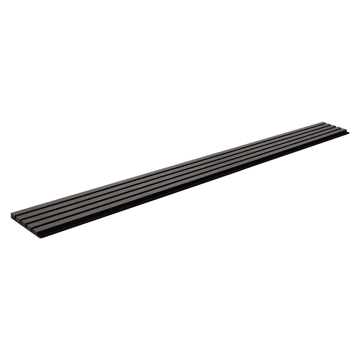 VEVOR Wood Slat Acoustic Panels, 200 × 2400 mm, MDF Accent Wall Panels for Modern Interior Design, Artificial Wood Wall Panels for Noise Reduction, Black Oak Colour