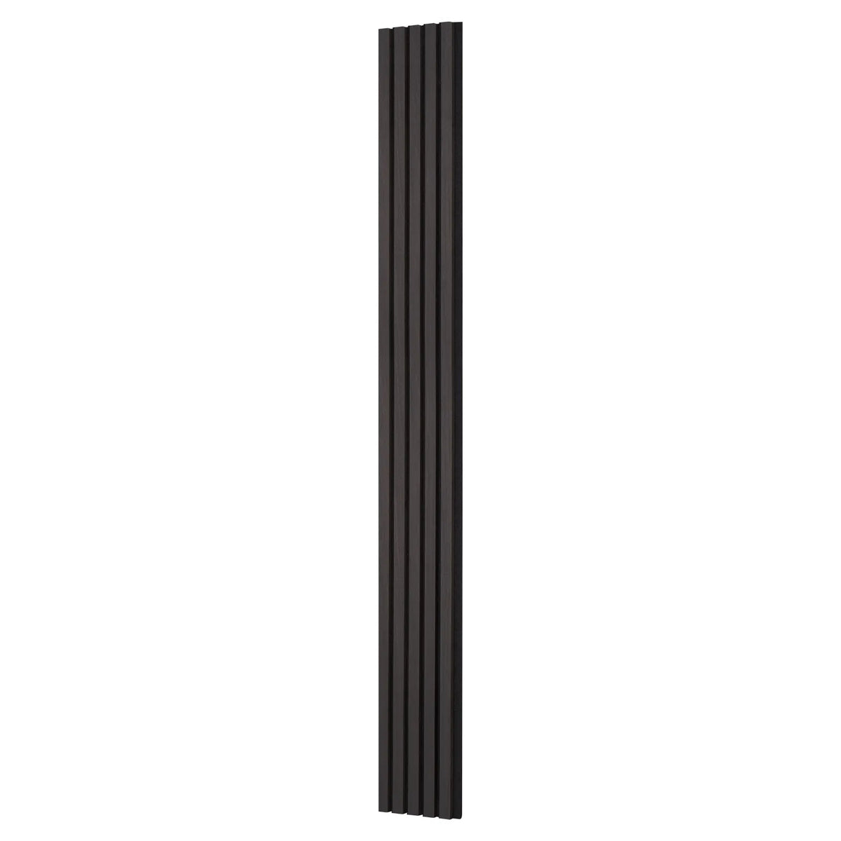 VEVOR Wood Slat Acoustic Panels, 200 × 2400 mm, MDF Accent Wall Panels for Modern Interior Design, Artificial Wood Wall Panels for Noise Reduction, Black Oak Colour