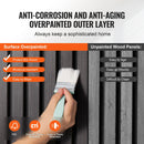 VEVOR koka līstu akustiskie paneļi, 200 × 2400 mm, MDF akcenta sienas paneļi modernam interjera dizainam, mākslīgā koka sienas paneļi trokšņu samazināšanai, melnā ozola krāsā