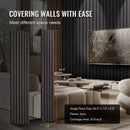 VEVOR koka līstu akustiskie paneļi, 200 × 2400 mm, MDF akcenta sienas paneļi modernam interjera dizainam, mākslīgā koka sienas paneļi trokšņu samazināšanai, melnā ozola krāsā