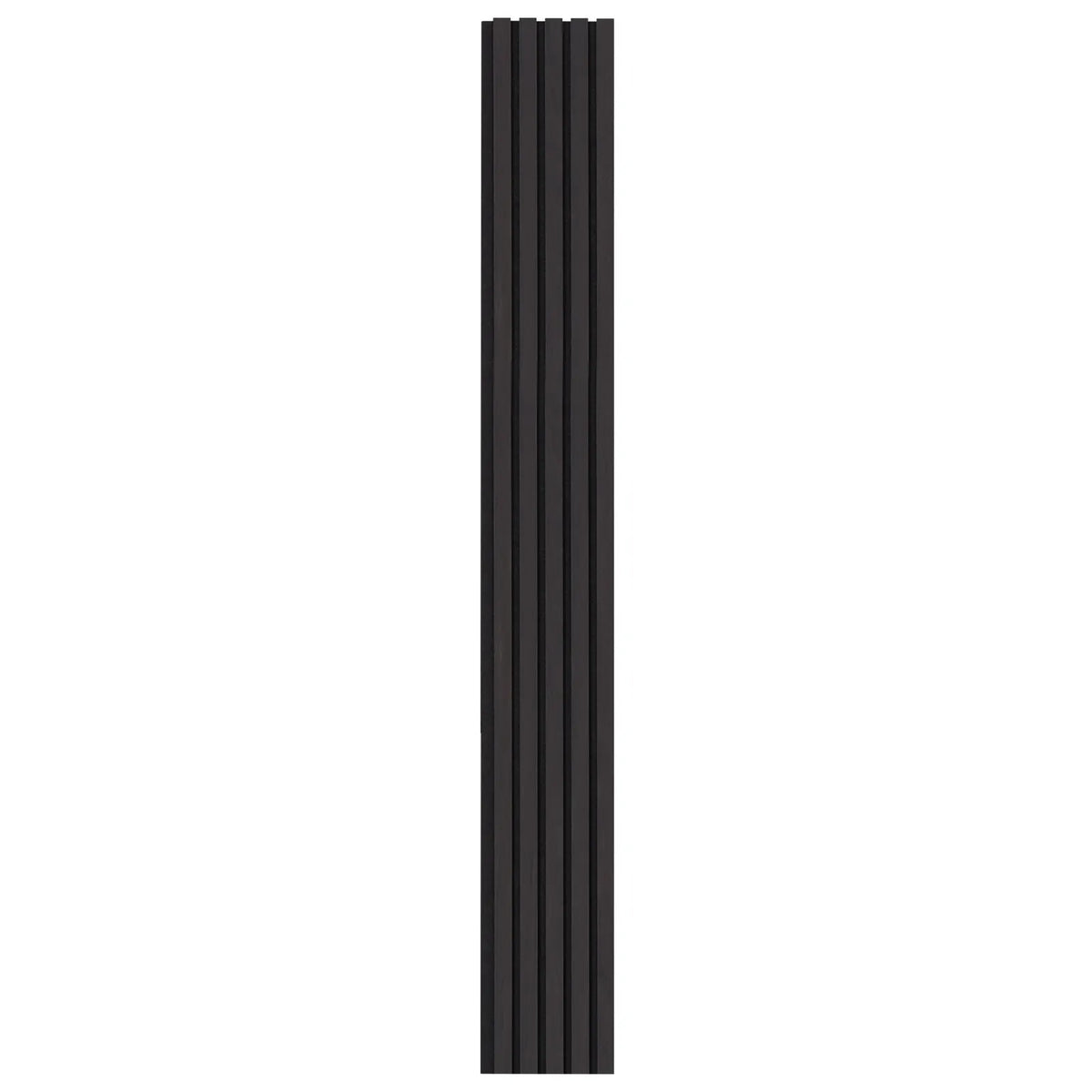 VEVOR Wood Slat Acoustic Panels, 200 × 2400 mm, MDF Accent Wall Panels for Modern Interior Design, Artificial Wood Wall Panels for Noise Reduction, Black Oak Colour