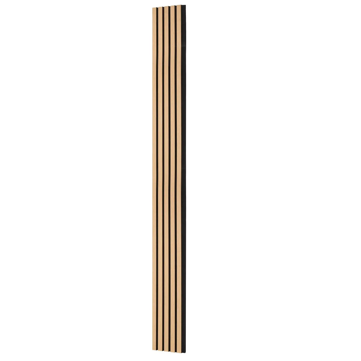 VEVOR Wood Slat Acoustic Panels, 200 × 2400 mm, MDF Accent Wall Panels for Modern Interior Design, Artificial Wood Wall Panels for Noise Reduction, Light Oak Colour