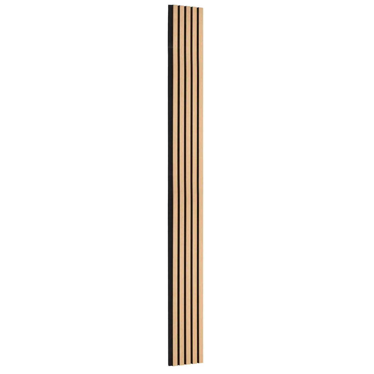VEVOR Wood Slat Acoustic Panels, 200 × 2400 mm, MDF Accent Wall Panels for Modern Interior Design, Artificial Wood Wall Panels for Noise Reduction, Light Oak Colour