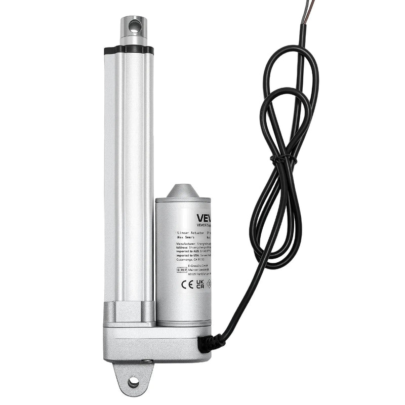 VEVOR lineārais aktuators 12 V 10,2 cm IP65 ūdensizturīgs 3000 N 5 mm/s lineārās kustības aktuators ar montāžas kronšteiniem saules paneļu izsekošanas sistēmām industriālajām iekārtām un durvju atvērējiem