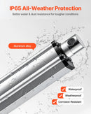 VEVOR lineārais aktuators 12 V 10,2 cm IP65 ūdensizturīgs 3000 N 5 mm/s lineārās kustības aktuators ar montāžas kronšteiniem saules paneļu izsekošanas sistēmām industriālajām iekārtām un durvju atvērējiem